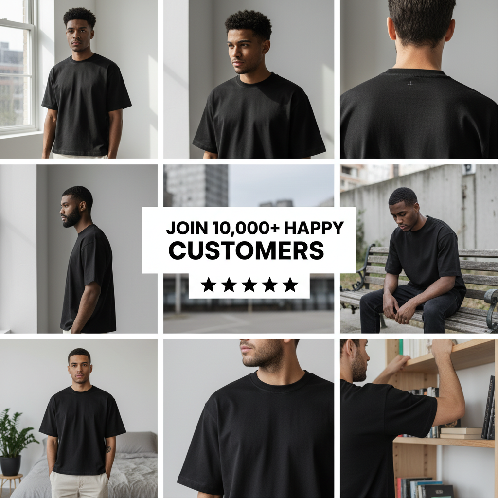 Crop Box Tee - Black